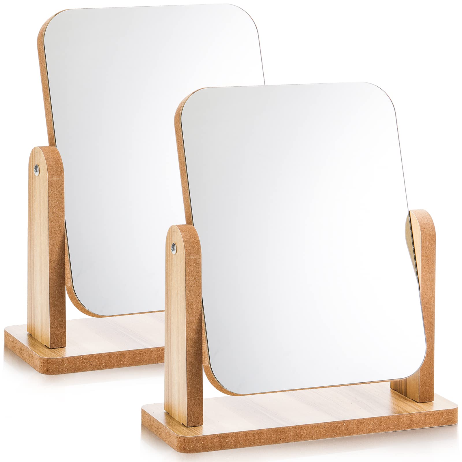 Amazon.com - DEAYOU 2 Pack Vanity Mirror with Wood Stand, 360